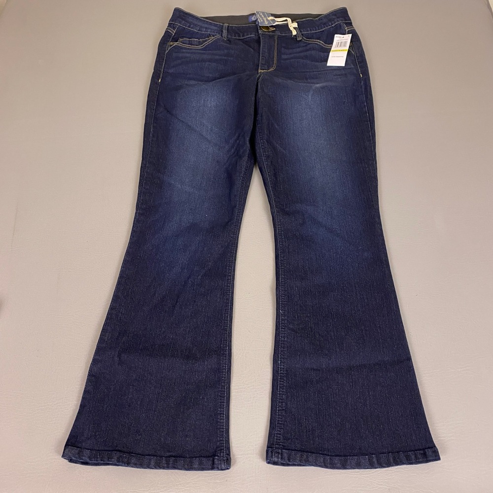Democracy Ab solution Bootcut Jeans 14P Curve Equality Dark Wash Blue New NWT